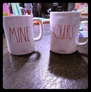 Rae Dunn MINE and YOURScoffee mugs..